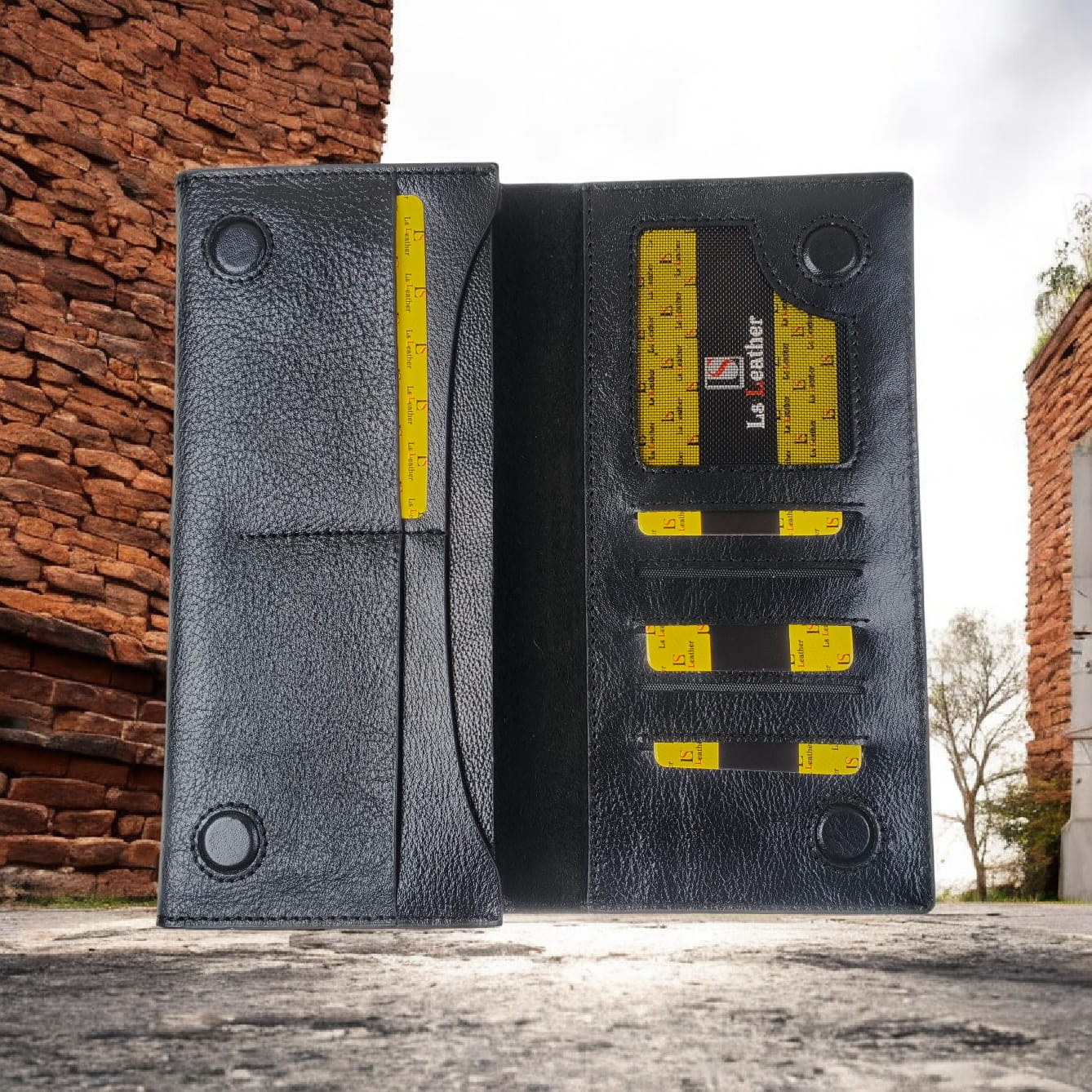 Genuine Cow Leather Long Wallet