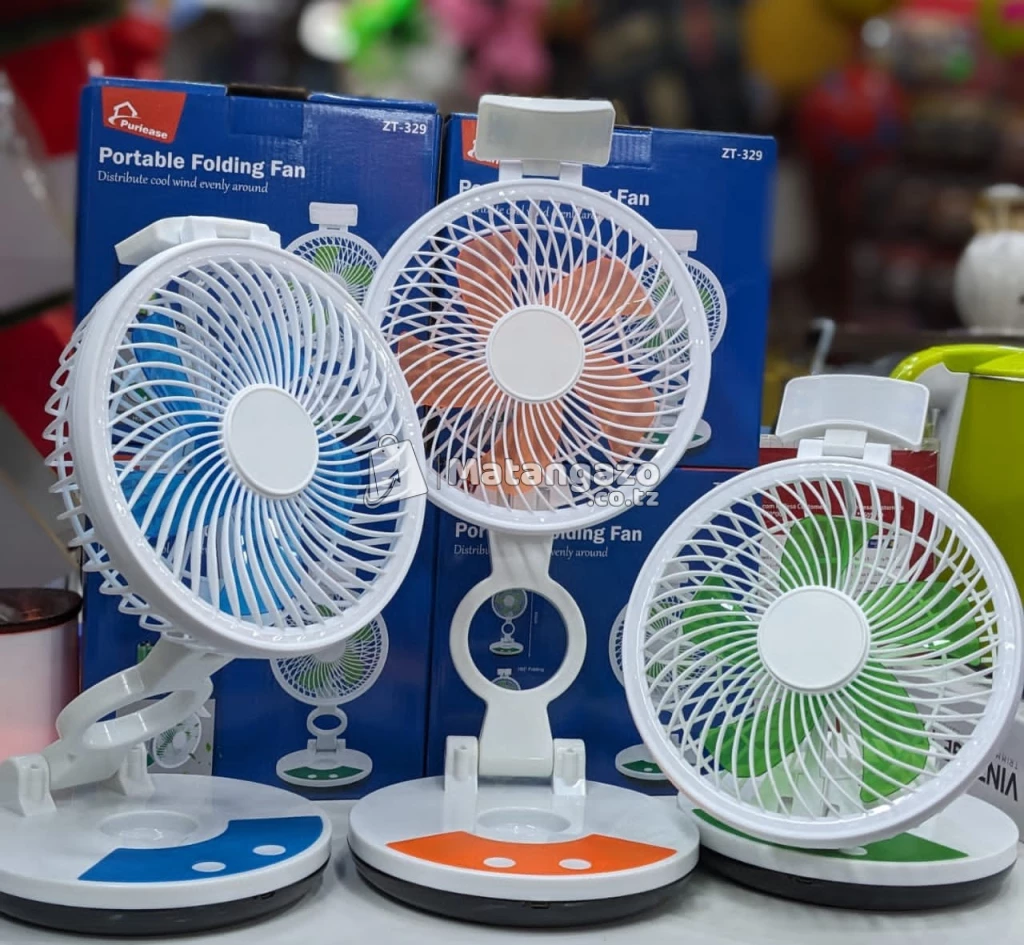 Rechargeable Table Fan With Light